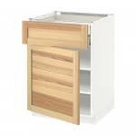 МЕТОД / ФОРВАРА Напольн шкаф двр/фр пнл/плк/2низ ящ - белый, Торхэмн естественный ясень, 60x60 см МЕТОД / ФОРВАРА Напольн шкаф двр/фр пнл/плк/2низ ящ - белый, Торхэмн естественный ясень, 60x60 см