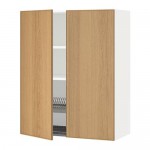 МЕТОД Навесной шкаф с посуд суш/2 дврц - белый, Экестад дуб, 80x100 см МЕТОД Навесной шкаф с посуд суш/2 дврц - белый, Экестад дуб, 80x100 см