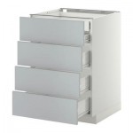 МЕТОД / ФОРВАРА Нплн шк 4фрнт/2нзк/3срд ящ - 60x60 см, Веддинге серый, белый МЕТОД / ФОРВАРА Нплн шк 4фрнт/2нзк/3срд ящ - 60x60 см, Веддинге серый, белый