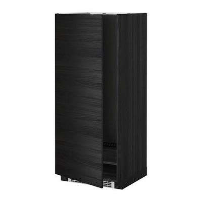 МЕТОД Высок шкаф д холодильн/мороз - 60x60x140 см, Тингсрид под дерево черный, под дерево черный