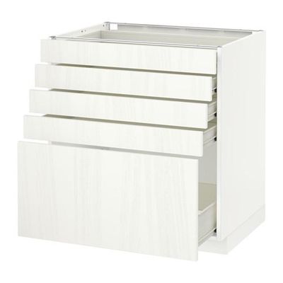 МЕТОД / ФОРВАРА Напольный шкаф с 5 ящиками - 80x60 см, Росдаль белый ясень, белый МЕТОД / ФОРВАРА Напольный шкаф с 5 ящиками - 80x60 см, Росдаль белый ясень, белый