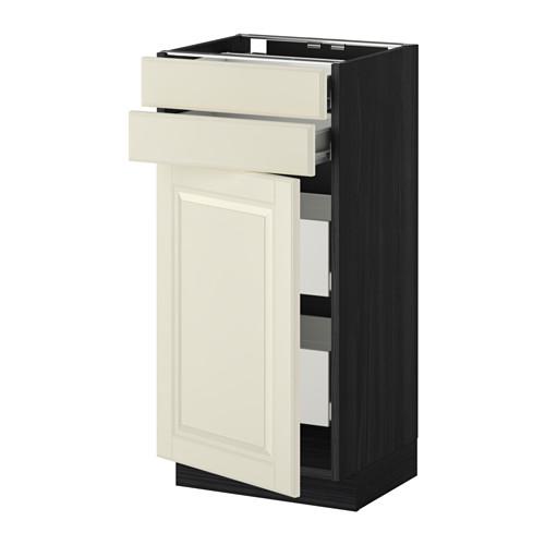 МЕТОД / ФОРВАРА Нплн шк двр/2фрнт/2нзк/2срд ящ - под дерево черный, Будбин белый с оттенком, 40x37 см МЕТОД / ФОРВАРА Нплн шк двр/2фрнт/2нзк/2срд ящ - под дерево черный, Будбин белый с оттенком, 40x37 см