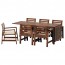 ЭПЛАРО Стол+6 кресел,д/сада - Эпларо коричневая морилка/Холло бежевый
