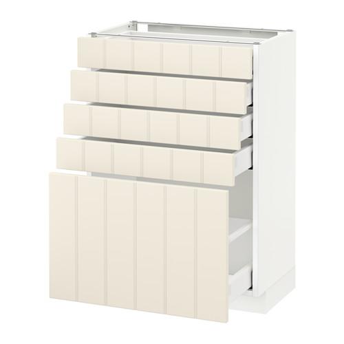 МЕТОД / МАКСИМЕРА Напольный шкаф с 5 ящиками - белый, Хитарп белый с оттенком, 60x37 см МЕТОД / МАКСИМЕРА Напольный шкаф с 5 ящиками - белый, Хитарп белый с оттенком, 60x37 см