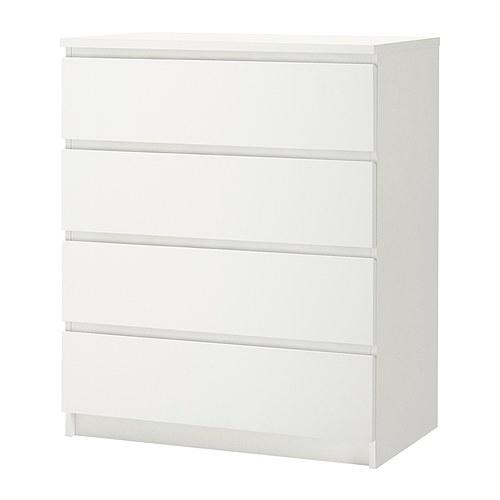 neef Onderscheppen eetbaar MALM chest of drawers with 4 drawers white 80x100 cm (002.145.53) -  reviews, price, where to buy