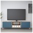 БЕСТО Тумба д/ТВ с ящиками - под беленый дуб/Вальвикен темно-синий, направляющие ящика,нажимные
