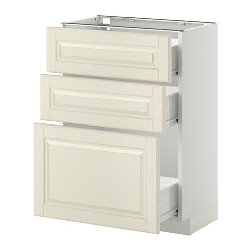 МЕТОД / ФОРВАРА Нплн шк 3 фрнт/3 средн ящика - белый, Будбин белый с оттенком, 60x37 см МЕТОД / ФОРВАРА Нплн шк 3 фрнт/3 средн ящика - белый, Будбин белый с оттенком, 60x37 см