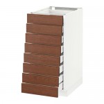 МЕТОД / МАКСИМЕРА Наполн шкаф 8 фронт/8 низк ящиков - белый, Филипстад коричневый, 40x60 см