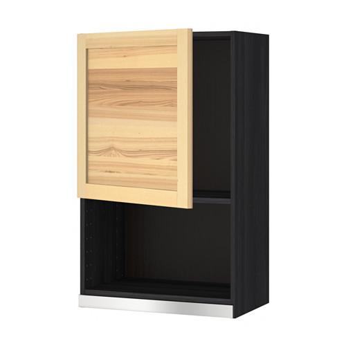 МЕТОД Навесной шкаф для СВЧ-печи - под дерево черный, Торхэмн естественный ясень, 60x100 см