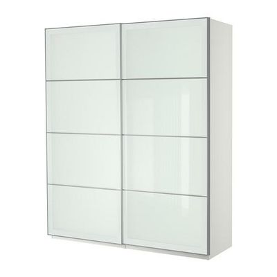ПАКС Гардероб с раздвижными дверьми - белый, 200x66x236 см ПАКС Гардероб с раздвижными дверьми - белый, 200x66x236 см