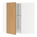 МЕТОД Угл нвсн шкф с вращающ секц - белый, Экестад дуб, 68x80 см МЕТОД Угл нвсн шкф с вращающ секц - белый, Экестад дуб, 68x80 см