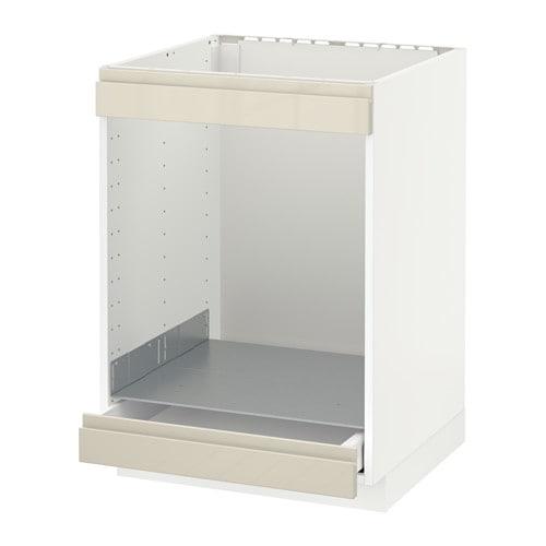 МЕТОД / МАКСИМЕРА Напол шк д/вароч панели+духовки/ящ - белый, Воксторп глянцевый светло-бежевый МЕТОД / МАКСИМЕРА Напол шк д/вароч панели+духовки/ящ - белый, Воксторп глянцевый светло-бежевый