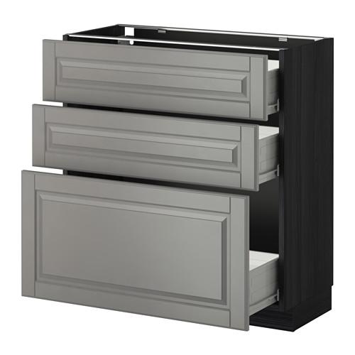 МЕТОД / ФОРВАРА Нплн шк 3 фрнт/3 средн ящика - под дерево черный, Будбин серый, 80x37 см МЕТОД / ФОРВАРА Нплн шк 3 фрнт/3 средн ящика - под дерево черный, Будбин серый, 80x37 см