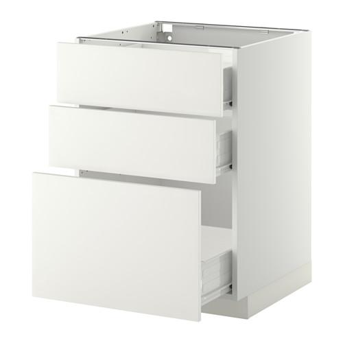 МЕТОД / ФОРВАРА Нплн шк 3 фрнт/3 средн ящика - белый, Хэггеби белый, 60x60 см МЕТОД / ФОРВАРА Нплн шк 3 фрнт/3 средн ящика - белый, Хэггеби белый, 60x60 см