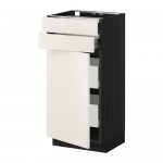 МЕТОД / ФОРВАРА Нплн шк двр/2фрнт/2нзк/2срд ящ - под дерево черный, Веддинге белый, 40x37 см МЕТОД / ФОРВАРА Нплн шк двр/2фрнт/2нзк/2срд ящ - под дерево черный, Веддинге белый, 40x37 см