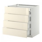 МЕТОД / ФОРВАРА Нплн шк 4фрнт/2нзк/3срд ящ - 80x60 см, Рингульт глянцевый кремовый, белый МЕТОД / ФОРВАРА Нплн шк 4фрнт/2нзк/3срд ящ - 80x60 см, Рингульт глянцевый кремовый, белый