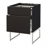 МЕТОД / МАКСИМЕРА Напольн шкаф/2фронт пнл/3ящика - под дерево черный, Кунгсбакка антрацит, 60x60x60 см МЕТОД / МАКСИМЕРА Напольн шкаф/2фронт пнл/3ящика - под дерево черный, Кунгсбакка антрацит, 60x60x60 см