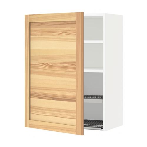 МЕТОД Шкаф навесной с сушкой - белый, Торхэмн естественный ясень, 60x80 см МЕТОД Шкаф навесной с сушкой - белый, Торхэмн естественный ясень, 60x80 см