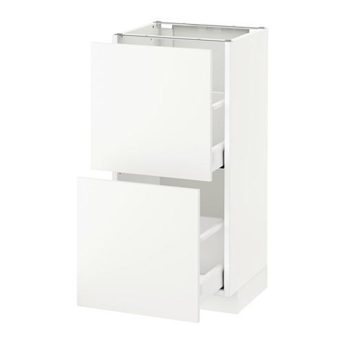 МЕТОД / МАКСИМЕРА Напольный шкаф с 2 ящиками - белый, Хэггеби белый, 40x37 см МЕТОД / МАКСИМЕРА Напольный шкаф с 2 ящиками - белый, Хэггеби белый, 40x37 см