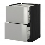 МЕТОД / МАКСИМЕРА Напл шк 2 фрнт/2низ/1срд/1 выс ящ - под дерево черный, Гревста нержавеющ сталь, 60x60 см МЕТОД / МАКСИМЕРА Напл шк 2 фрнт/2низ/1срд/1 выс ящ - под дерево черный, Гревста нержавеющ сталь, 60x60 см