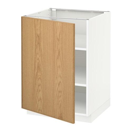 МЕТОД Напольный шкаф с полками - белый, Экестад дуб, 60x60 см МЕТОД Напольный шкаф с полками - белый, Экестад дуб, 60x60 см