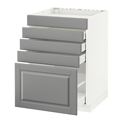 МЕТОД / МАКСИМЕРА Напольн шк д/вар панели/5фасад/4ящ - белый, Будбин серый, 60x60 см МЕТОД / МАКСИМЕРА Напольн шк д/вар панели/5фасад/4ящ - белый, Будбин серый, 60x60 см