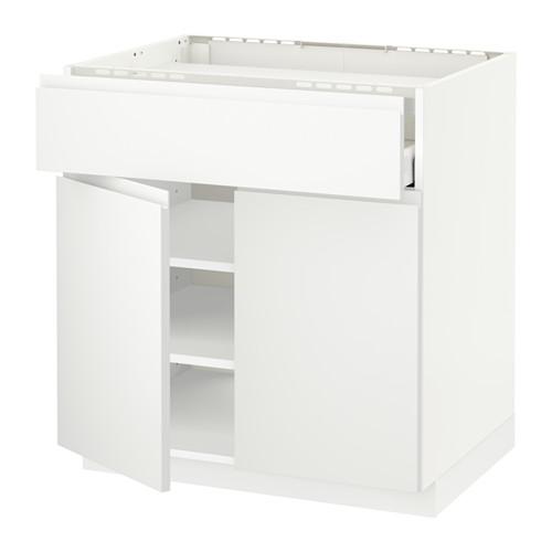 МЕТОД / МАКСИМЕРА Нплн шк д/врч пнл/ящ/плк/2дв - белый, Воксторп белый, 80x60 см МЕТОД / МАКСИМЕРА Нплн шк д/врч пнл/ящ/плк/2дв - белый, Воксторп белый, 80x60 см