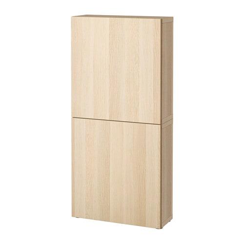 БЕСТО Навесной шкаф с 2 дверями - Лаппвикен под беленый дуб