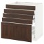 МЕТОД / МАКСИМЕРА Напольн шк д/вар панели/5фасад/4ящ - белый, Эдсерум под дерево коричневый, 80x60 см
