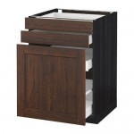 МЕТОД / МАКСИМЕРА Нплн шк с вдв мдл/2 фрнт - под дерево черный, Эдсерум под дерево коричневый, 60x60 см