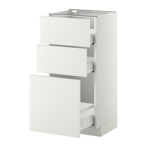 METOD напольн шкаф 3фрнт пнл/2низк/1ср ящ цвет алюминия METOD напольн шкаф 3фрнт пнл/2низк/1ср ящ цвет алюминия