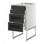 МЕТОД / МАКСИМЕРА Нплн шк 4 фронт/2 низк/2средн ящ - 40x60x60 см, Лаксарби черно-коричневый, белый МЕТОД / МАКСИМЕРА Нплн шк 4 фронт/2 низк/2средн ящ - 40x60x60 см, Лаксарби черно-коричневый, белый