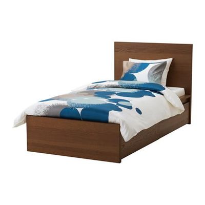 МАЛЬМ Каркас кровати+2 кроватных ящика - 120x200 см, Лурой