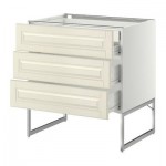 МЕТОД / ФОРВАРА Напольн шкаф 3фронт пнл/2низ/2ср ящ - 80x60x60 см, Будбин белый с оттенком, белый МЕТОД / ФОРВАРА Напольн шкаф 3фронт пнл/2низ/2ср ящ - 80x60x60 см, Будбин белый с оттенком, белый