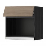 МЕТОД Навесной шкаф для СВЧ-печи - 60x60 см, Брокхульт под грецкий орех светло-серый, под дерево черный