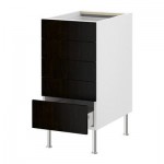 ФАКТУМ Напольный шкаф с 5 ящиками - Рамшё черно-коричневый, 60 см