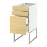 МЕТОД / ФОРВАРА Напольн шкаф 3фронт пнл/2низ/2ср ящ - 40x60x60 см, Тингсрид под березу, белый МЕТОД / ФОРВАРА Напольн шкаф 3фронт пнл/2низ/2ср ящ - 40x60x60 см, Тингсрид под березу, белый