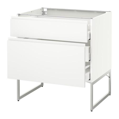 МЕТОД / МАКСИМЕРА Наполн шк 2 фрнт/3 средн ящ - белый, Воксторп белый, 80x60x60 см МЕТОД / МАКСИМЕРА Наполн шк 2 фрнт/3 средн ящ - белый, Воксторп белый, 80x60x60 см