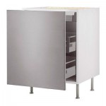 ФАКТУМ Напольный шкаф с выдвижной секцией - Рубрик нержавеющ сталь, 60 см ФАКТУМ Напольный шкаф с выдвижной секцией - Рубрик нержавеющ сталь, 60 см