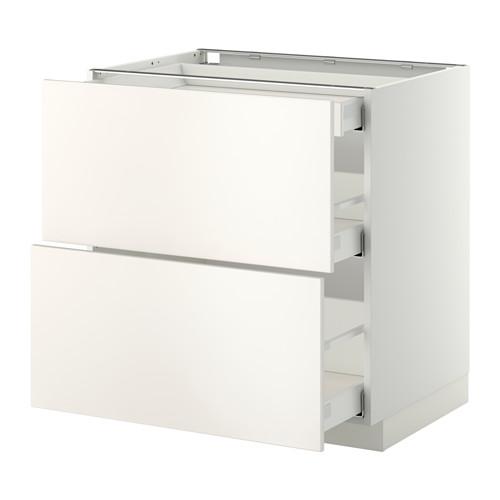 METOD напольный шкаф/2фасада/3ящика цвет алюминия