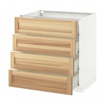 МЕТОД / ФОРВАРА Напольн шкаф 4 фронт панели/4 ящика - белый, Торхэмн естественный ясень, 80x60 см МЕТОД / ФОРВАРА Напольн шкаф 4 фронт панели/4 ящика - белый, Торхэмн естественный ясень, 80x60 см