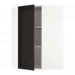 МЕТОД Угловой навесной шкаф с полками - белый, Лерх черная морилка, 68x100 см МЕТОД Угловой навесной шкаф с полками - белый, Лерх черная морилка, 68x100 см