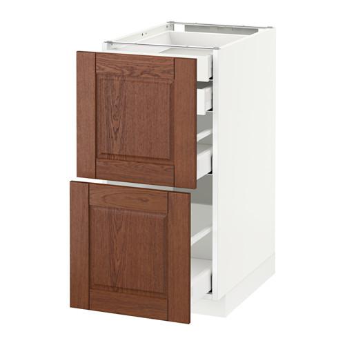МЕТОД / МАКСИМЕРА Напл шк 2 фрнт/2низ/1срд/1 выс ящ - белый, Филипстад коричневый, 40x60 см МЕТОД / МАКСИМЕРА Напл шк 2 фрнт/2низ/1срд/1 выс ящ - белый, Филипстад коричневый, 40x60 см