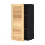 МЕТОД Шкаф навесной с полкой - под дерево черный, Торхэмн естественный ясень, 40x80 см