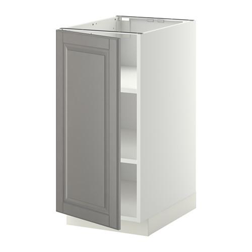 METOD напольный шкаф с полками белый/Будбин серый 40x61.9x88 cm