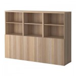 БЕСТО Комбинация для хранения с дверцами - под беленый дуб БЕСТО Комбинация для хранения с дверцами - под беленый дуб