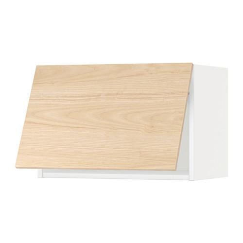 МЕТОД Горизонтальный навесной шкаф - белый, Аскерсунд под светлый ясень, 60x40 см