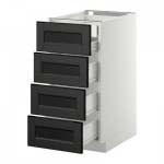 МЕТОД / ФОРВАРА Нплн шк 4фрнт/2нзк/3срд ящ - 40x60 см, Лаксарби черно-коричневый, белый МЕТОД / ФОРВАРА Нплн шк 4фрнт/2нзк/3срд ящ - 40x60 см, Лаксарби черно-коричневый, белый