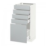 МЕТОД / МАКСИМЕРА Напольный шкаф с 5 ящиками - 40x37 см, Веддинге серый, белый МЕТОД / МАКСИМЕРА Напольный шкаф с 5 ящиками - 40x37 см, Веддинге серый, белый