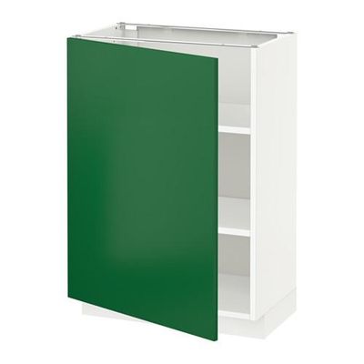 МЕТОД Напольный шкаф с полками - 60x37 см, Флэди зеленый, белый
